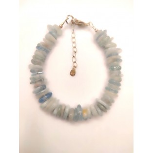 Pure Aquamarine flakes gemstone Bracelet